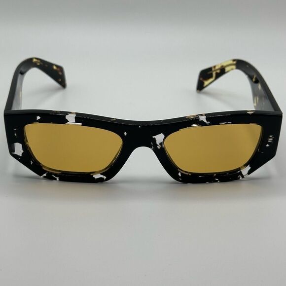PRADA SUNGLASSES PRA01S 15O10C Havana Black Transparent/Yellow Unisex NEW - Picture 1 of 14